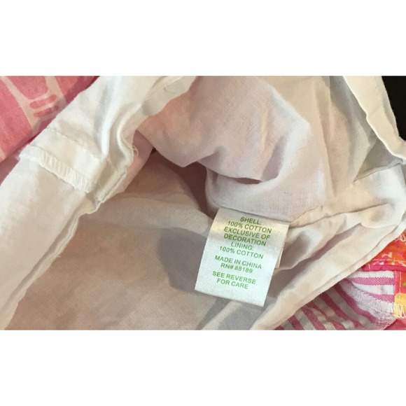 Lilly Pulitzer Bowen Buy Local Sewn Patch Patchwork Strapless Dress - Size 4 - Picture 8 of 9